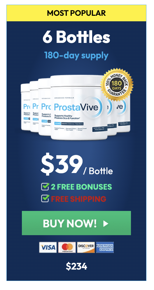 ProstaVive 6 bottles most popular package offer