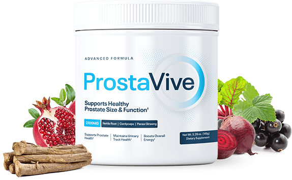 ProstaVive container with botanical ingredients